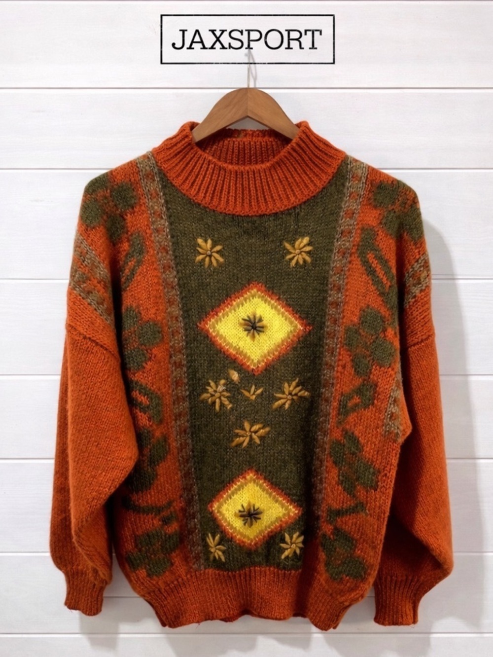 JAXSPORT – Vintage Wool Blend Sweater – Size L